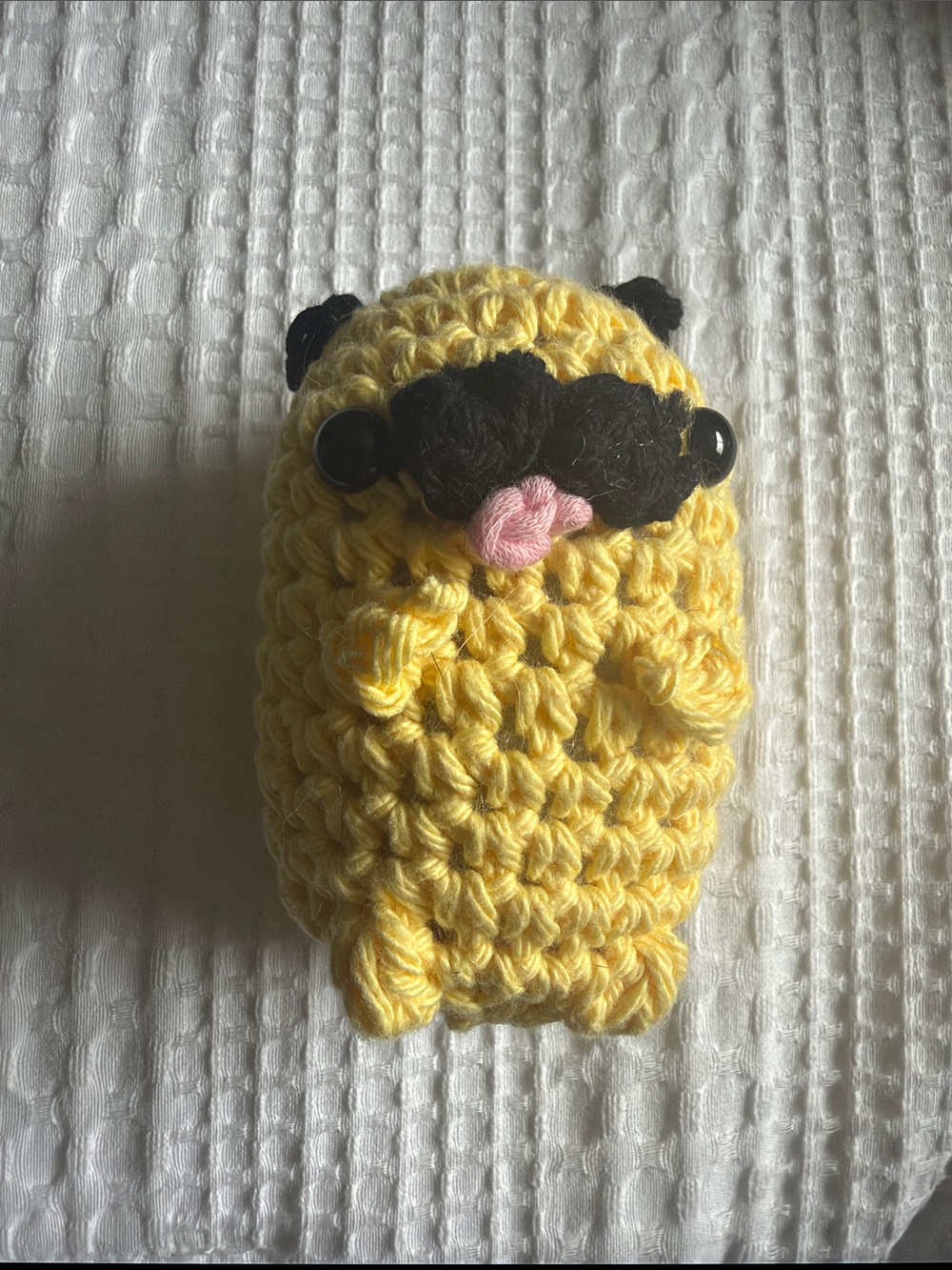 Handmade Yellow Crochet Plush Pug